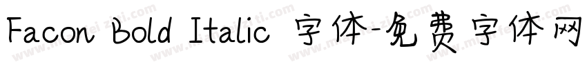 Facon Bold Italic 字体字体转换